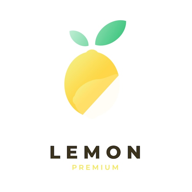 Gradient yellow lemon logo