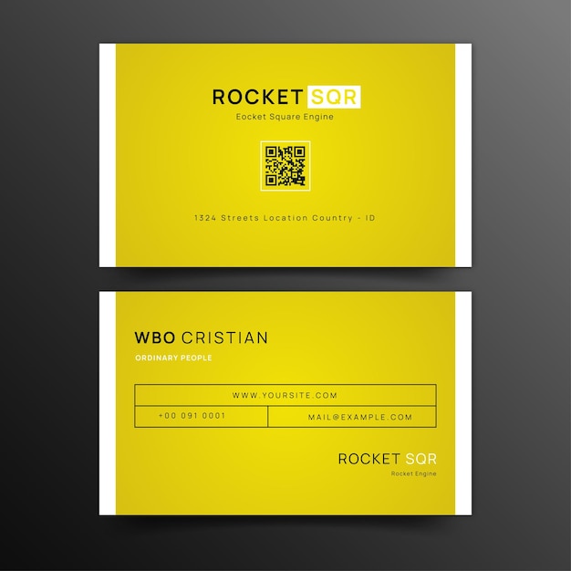 gradient yellow modern business card template