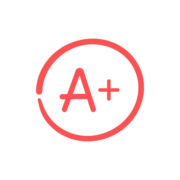 Grading system icon isolated on background. Vector illustration