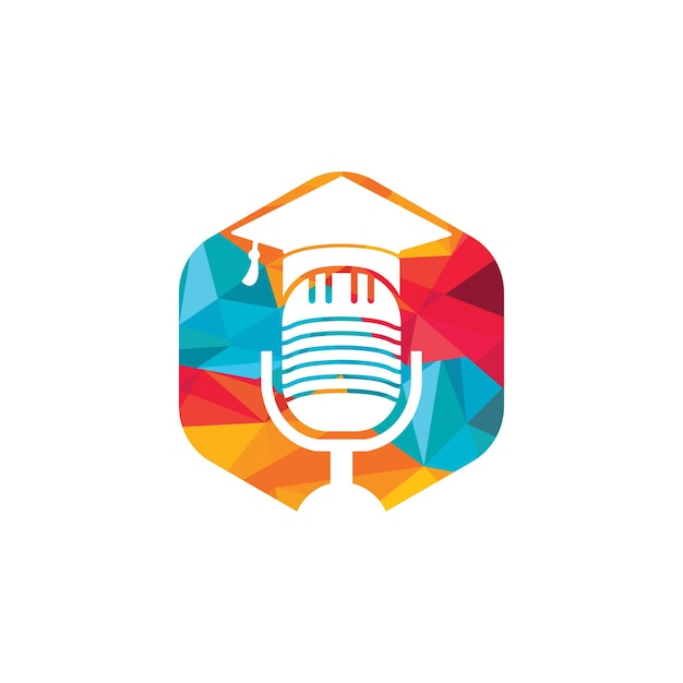 Graduate podcast logo icon symbol design