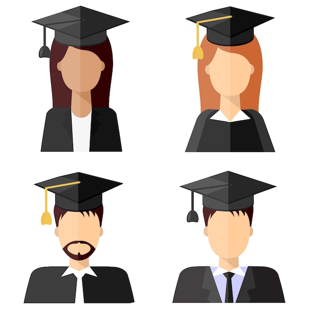 Graduate students avatars set 2