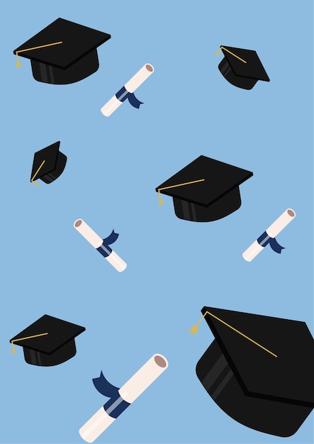 Vector graduate template print