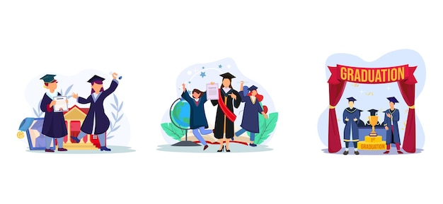 Graduation Academy Flat Bundle Design