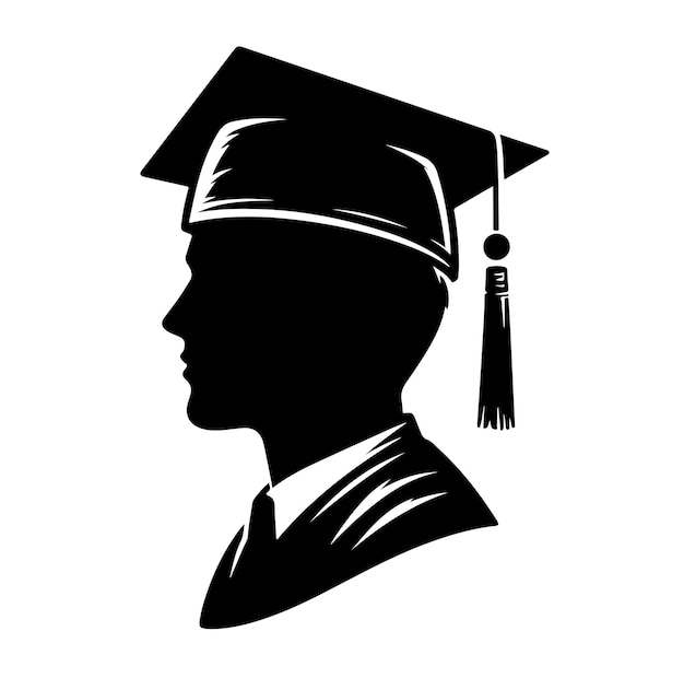 graduation Cap silhouette vector illustration