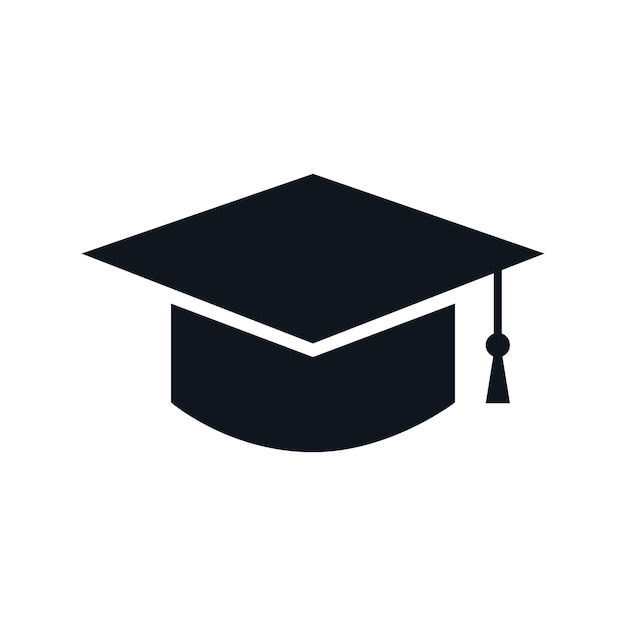 Graduation cap symbol of education illustration design.