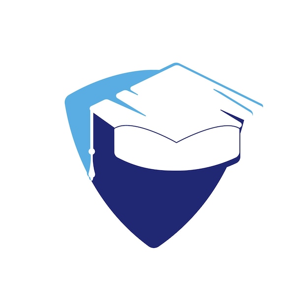 Graduation cap vector logo design