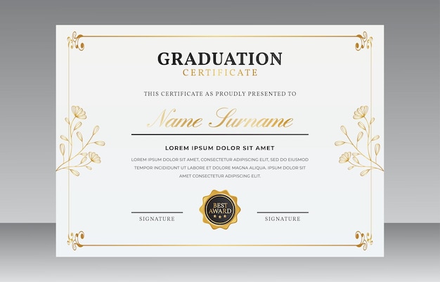 graduation certificate template