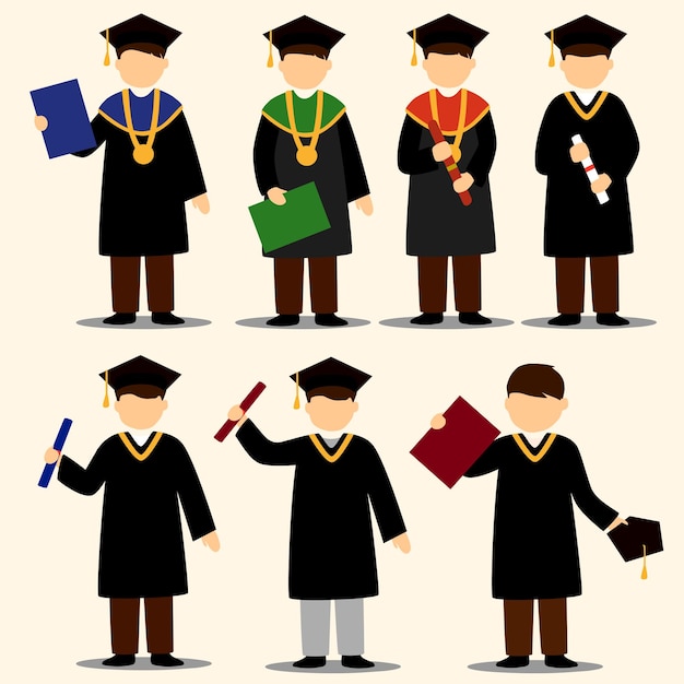 graduation cute cartoon illustration collection