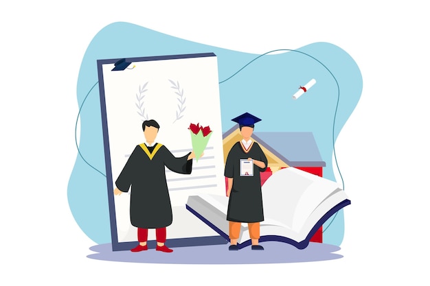 Graduation Day Flat Illustration Design