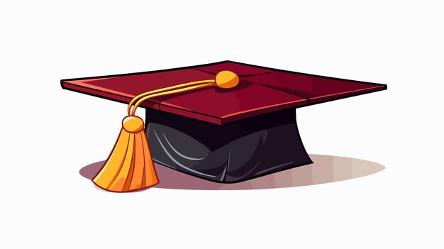 Vector graduation diploma cartoon vector illustration for education concept