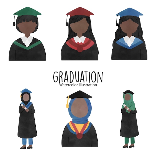 Graduation illustration vector illustration