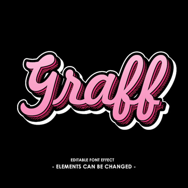 Graff font effect with colored shadow