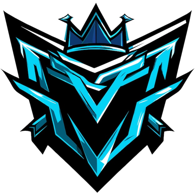 graffiti m with a tilted crown vector illustration