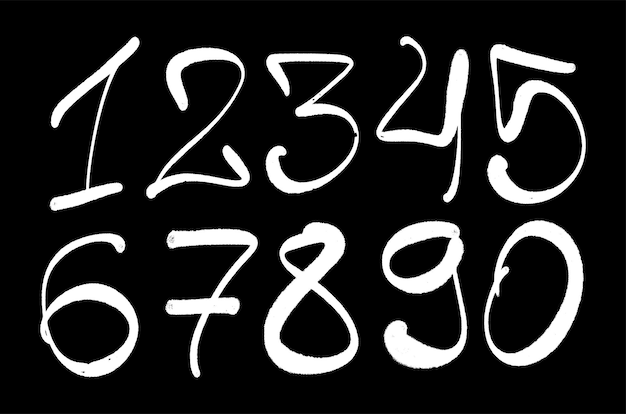 graffiti numbers set of numbers in the style of graffiti spray paint