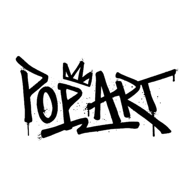 Graffiti spray paint Word Pop Art Isolated Vector