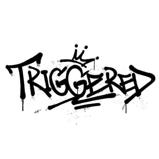 Graffiti spray paint Word Triggered Isolated Vector