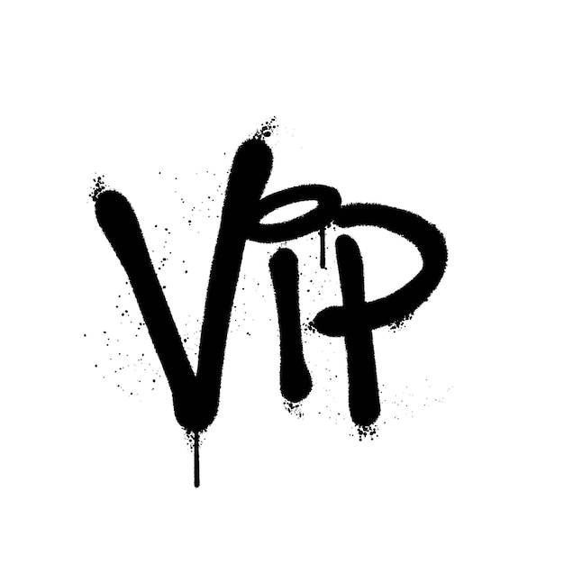 Graffiti spray paint Word Vip Isolated Vector