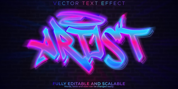 Graffiti text effect editable spray and paint text style