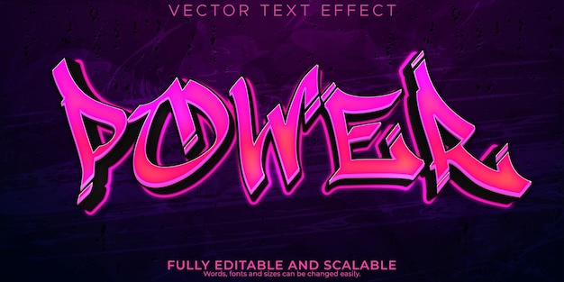 Graffiti text effect editable spray and street text style