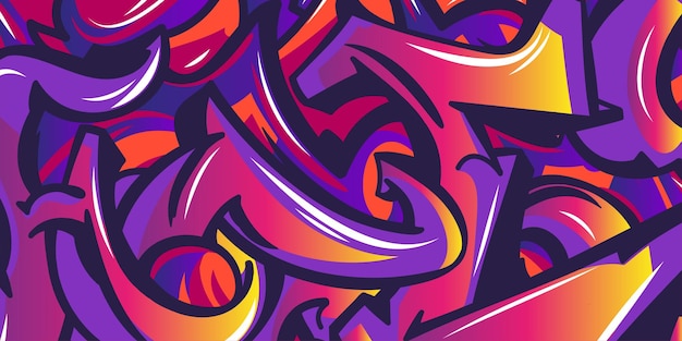 Graffiti Vector Art Pattern ColorFull Texture Abstract