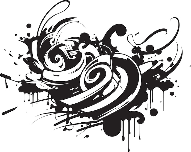 Vector graffiti vector fusion where art and design collide urban tagline icons expressing street culture i