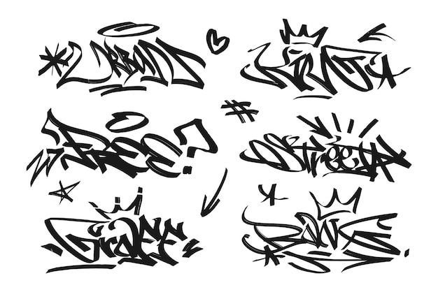 graffiti  with letters bright lettering tags in the style of graffiti street art