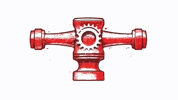 Grainy Textured Wrench Maintenance Icon Overlay