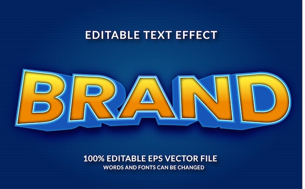 Grand editable text effect