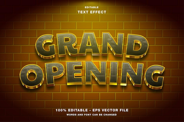 Grand Opening 3D Text Effect