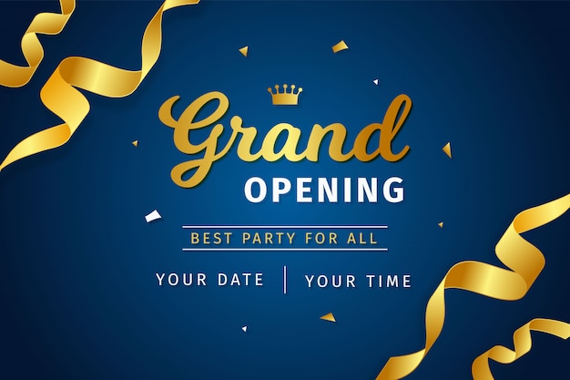 Grand opening background realistic style