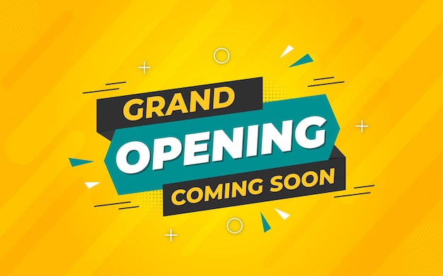 Grand opening coming sale poster sale banner design template with 3d editable text effect