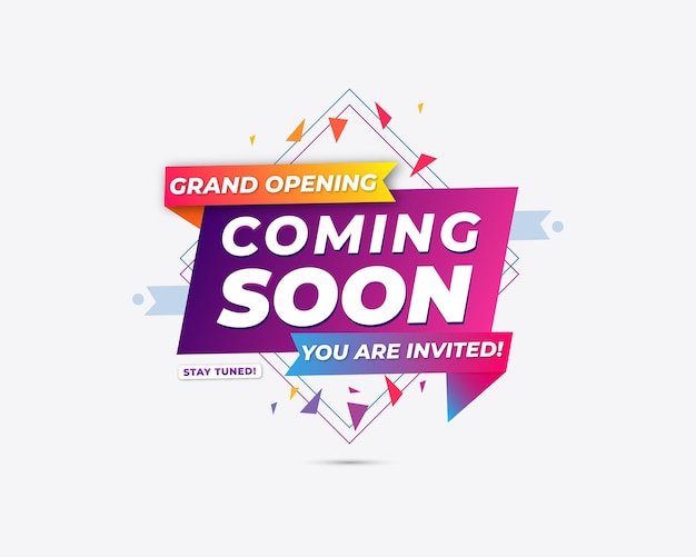 Grand opening coming soon sale poster sale banner design template