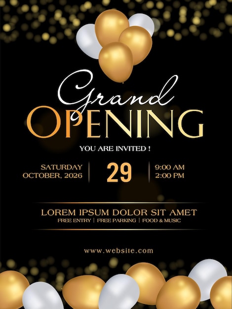 Vector a grand opening flyer design