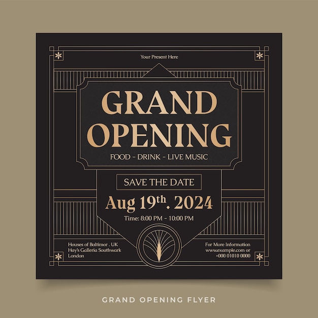 Grand Opening Flyer Square