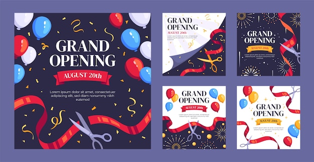 Grand opening instagram posts design