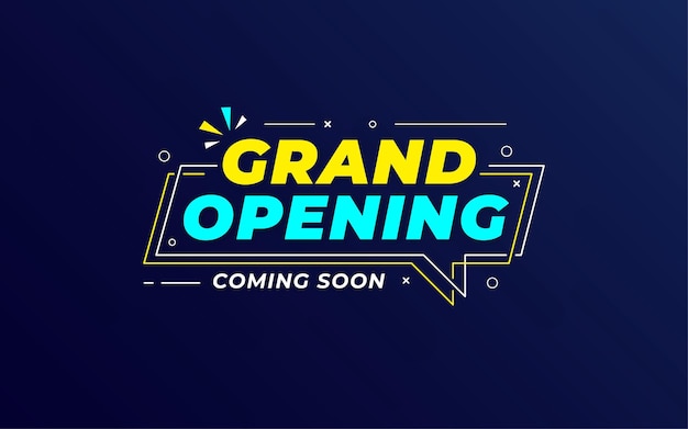 Grand opening sale poster sale banner design template with 3d editable text effect