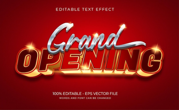 Grand Opening text effect Premium Vector