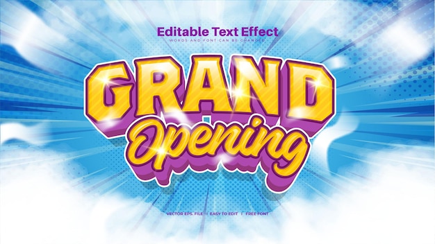 Grand Opening Text Effect