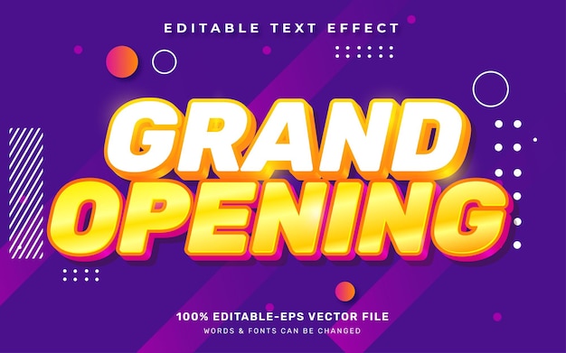 Grand Opening text effect