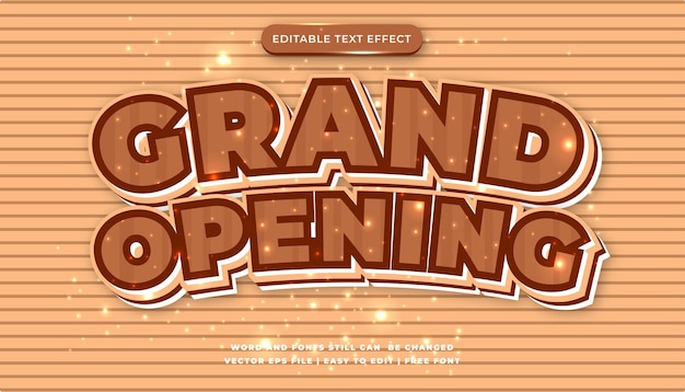 Grand opening text effect