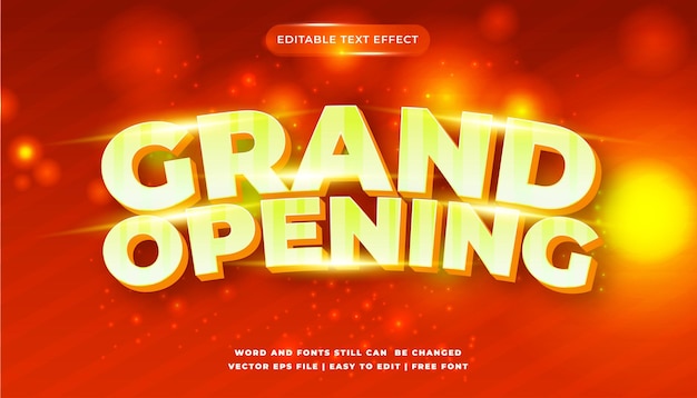 Grand opening text effect