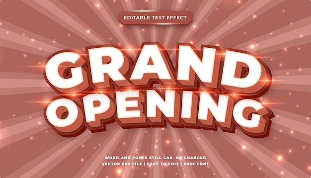 Grand opening text effect