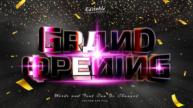 Grand opening text effect