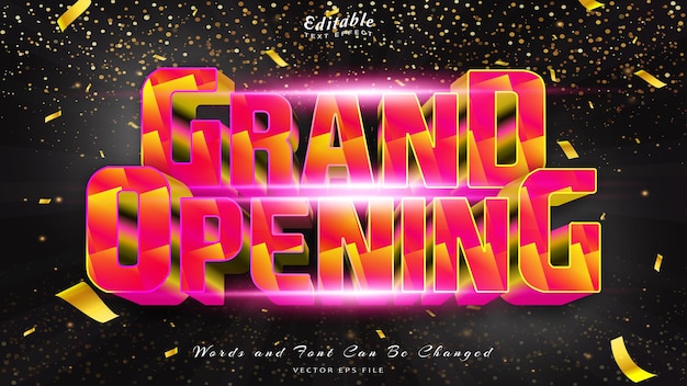 GRAND OPENING TEXT EFFECT