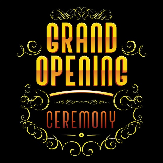 Grand opening vector background banner or backdrop for opening ceremony