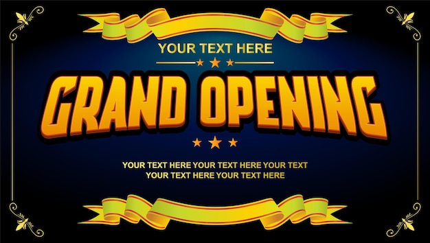 Grand opening vector background banner or backdrop for opening ceremony