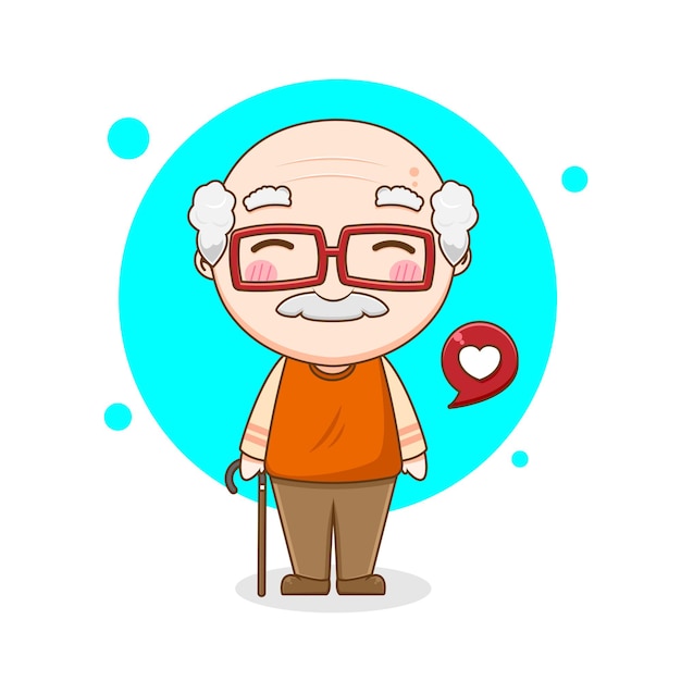 grandfather character with glasses