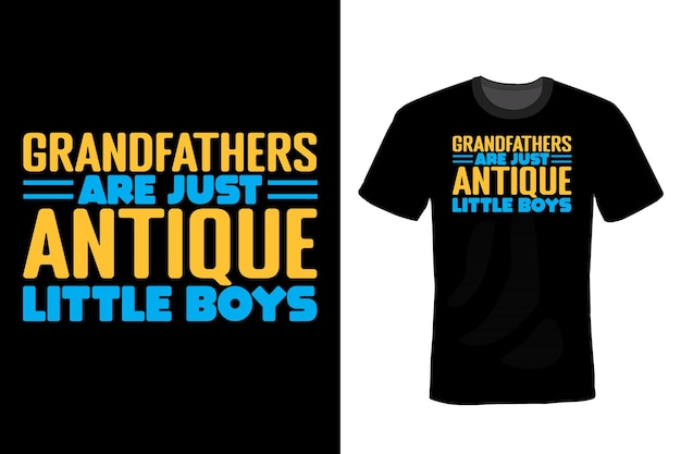 Grandfather T shirt design, typography, vintage