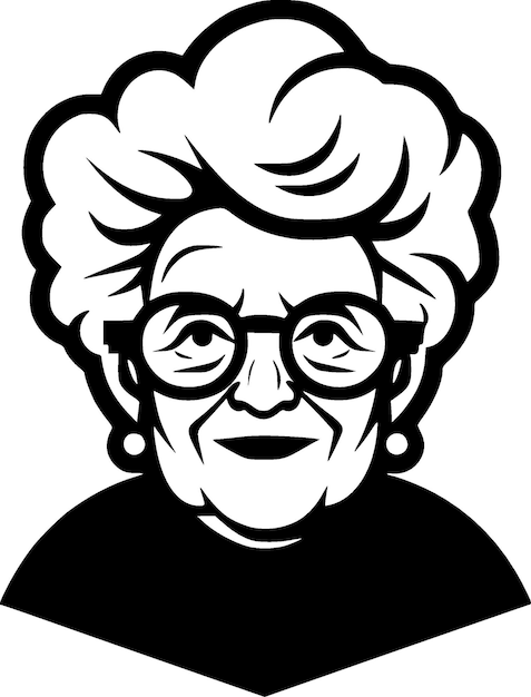 Grandma High Quality Vector Logo Vector illustration ideal for Tshirt graphic