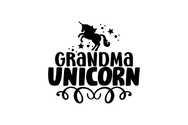 Grandma unicorn logo with the title'grandma unicorn '